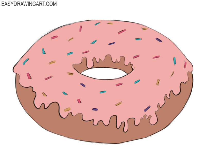 How to draw a donut easy for beginners