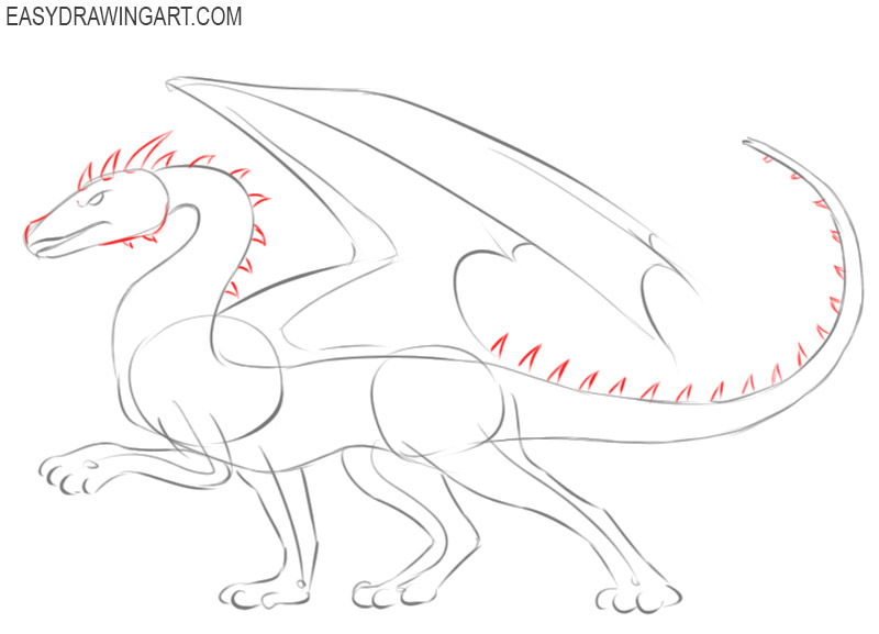 how to draw a dragon cartoon