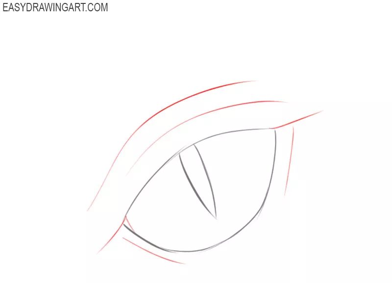 how to draw a dragon eye simple