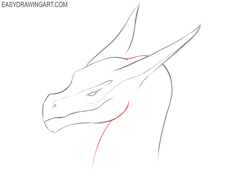 how to draw a dragon head cute