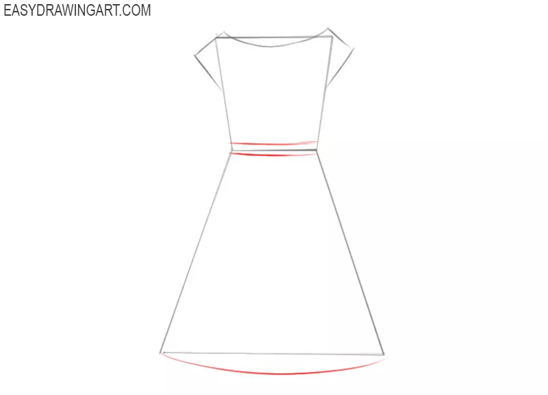 how to draw a dress beginners