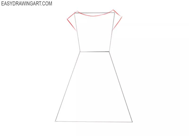 how to draw a dress sketch