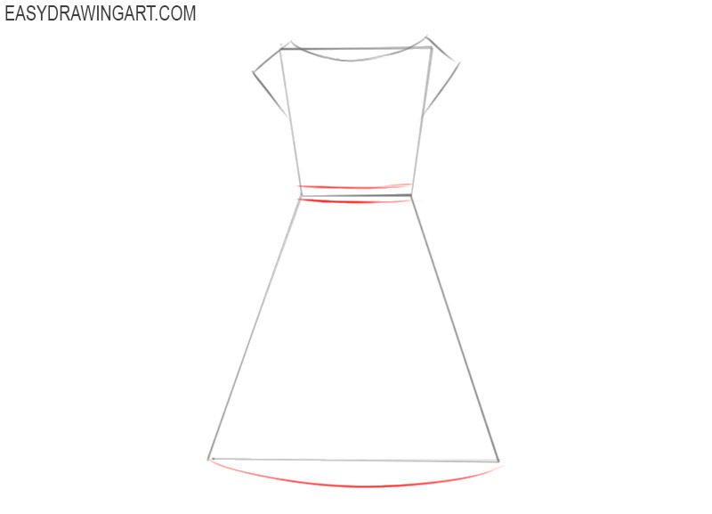 how to draw a dress beginners
