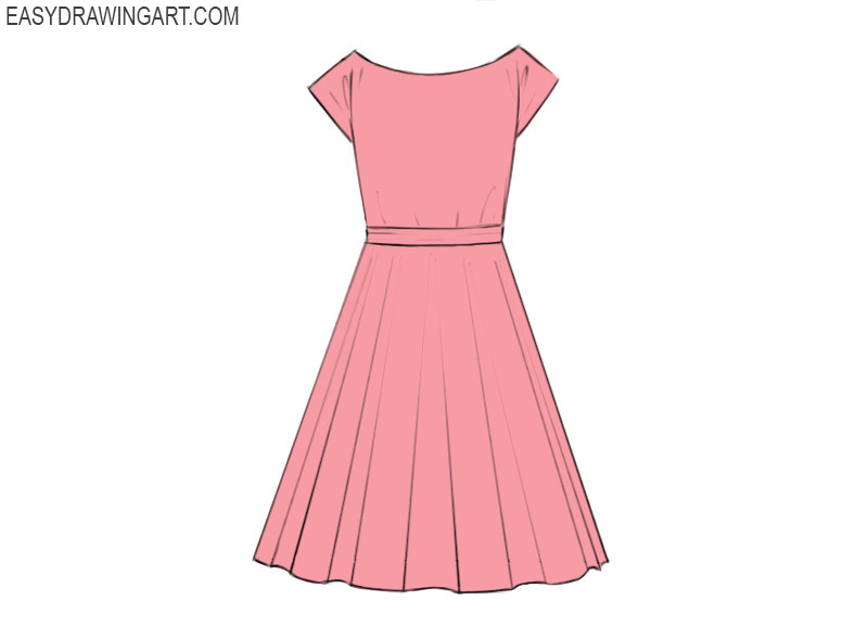 how to sketch a dress for beginners