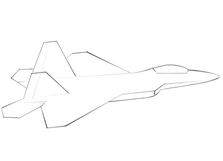 How to Draw a Jet Easy Drawing Art