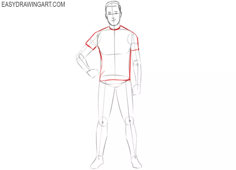 how to draw a english football player step by step