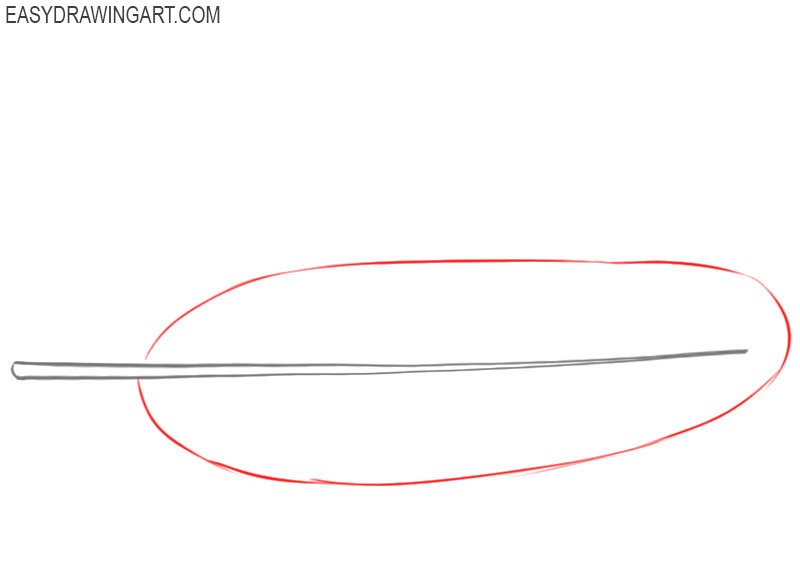 how to draw a feather easy