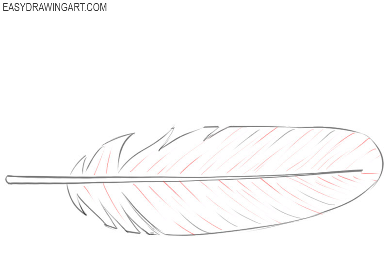 how to draw little feather