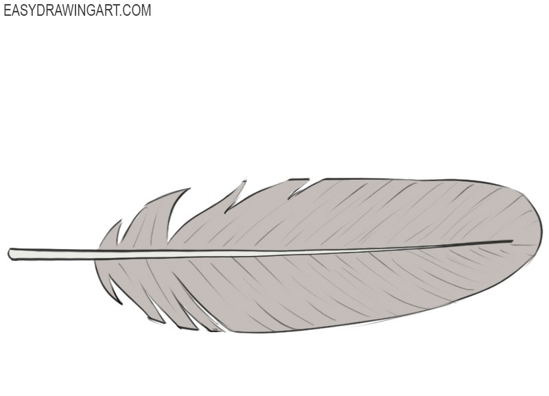 how to draw a feather