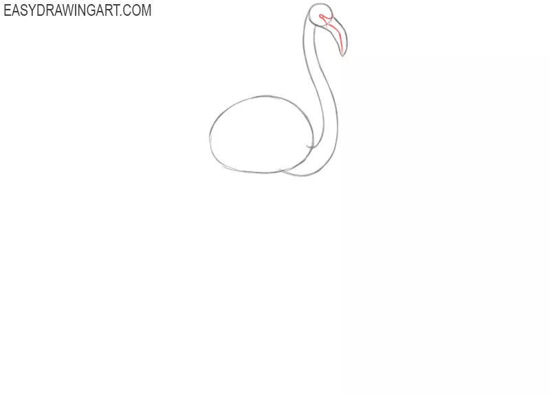 how to draw a flamingo cartoon