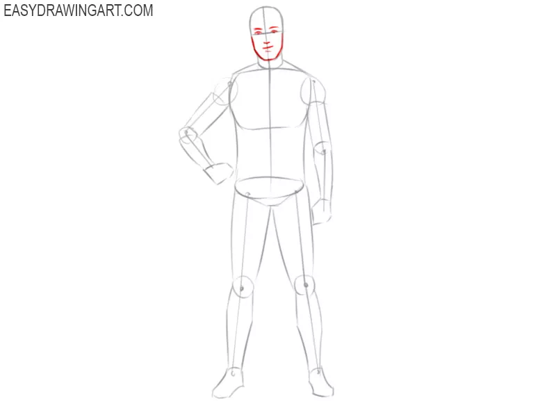 how to draw a football player cartoon step by step