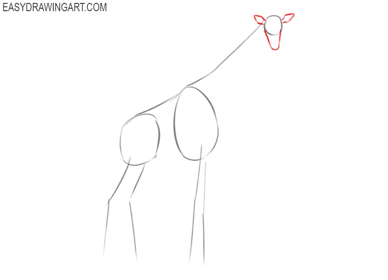 how to draw a giraffe cartoon