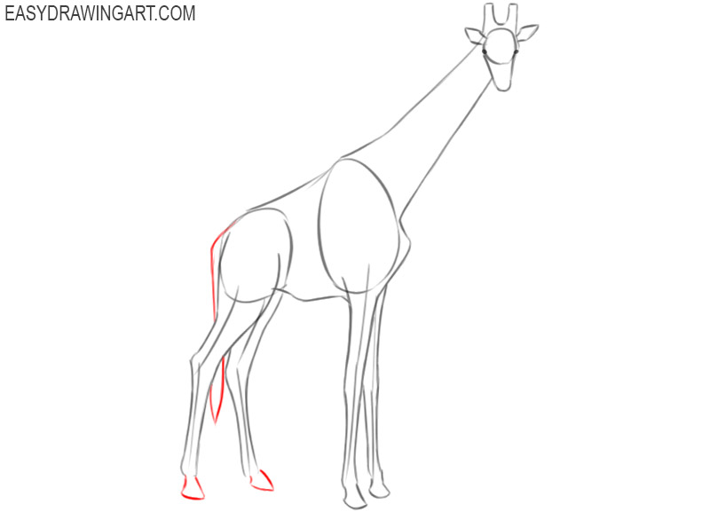 how to draw a giraffe easily