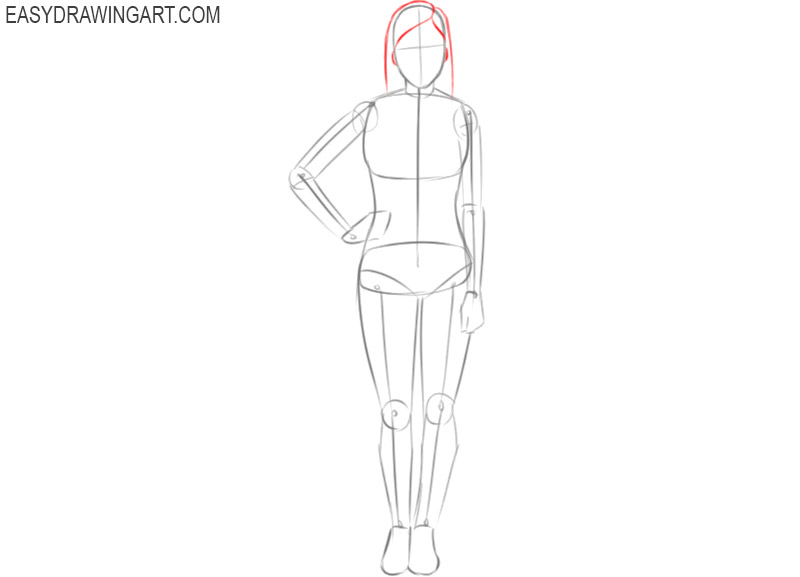 how to draw a girl step by step very easy