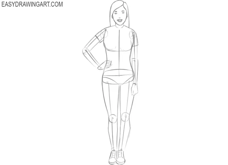 how to draw a girl easy and cute