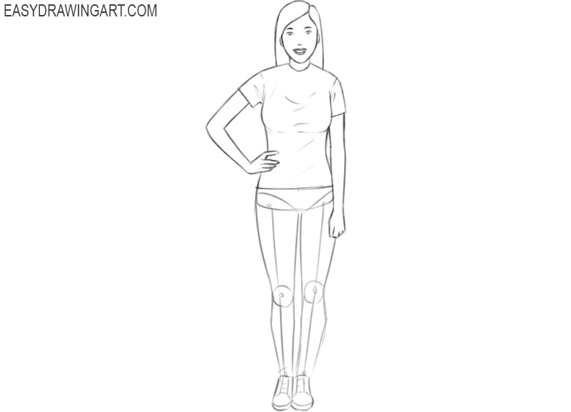 how to draw a girl for kids