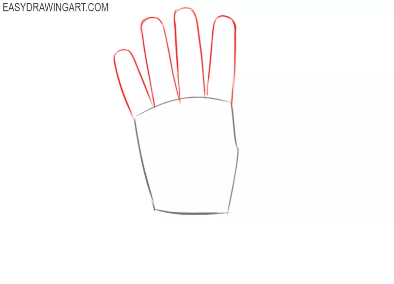 how to draw a glove step by step  Gloves drawing, How to draw fingers, Draw