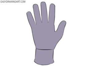 How to draw a glove