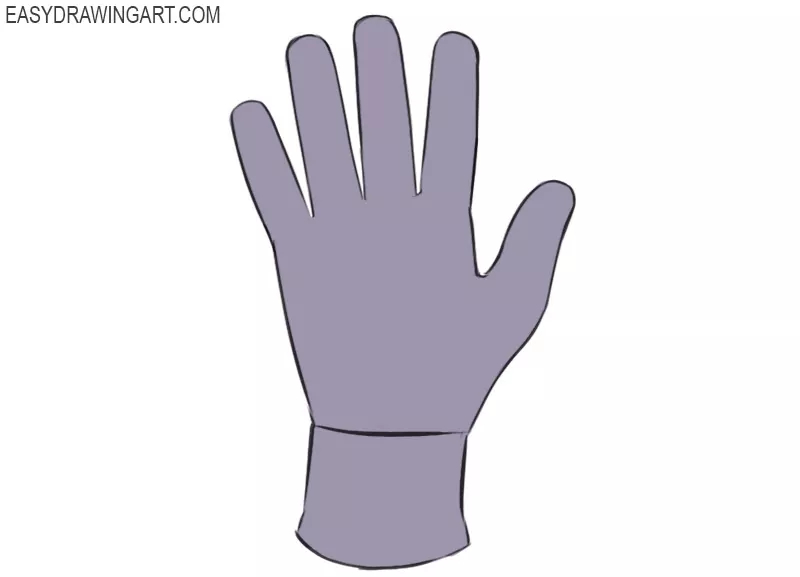 how to draw a glove