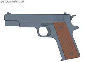 How to Draw a Gun - Easy Drawing Art