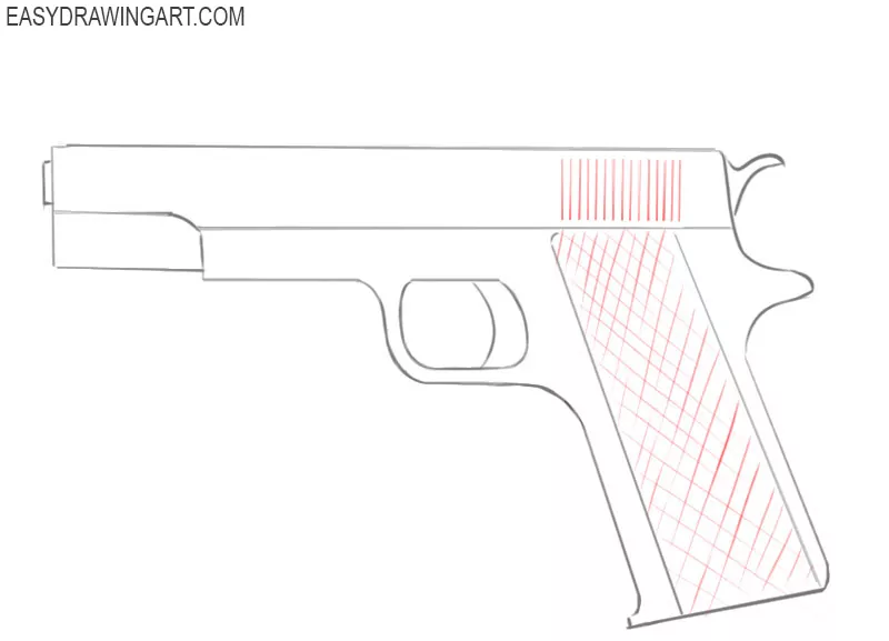 how to draw a gun easily