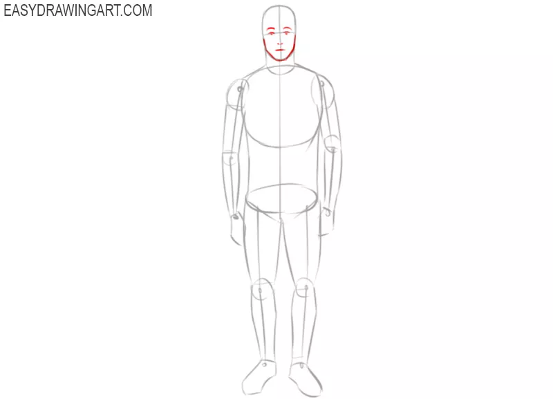 how to draw a guy full body