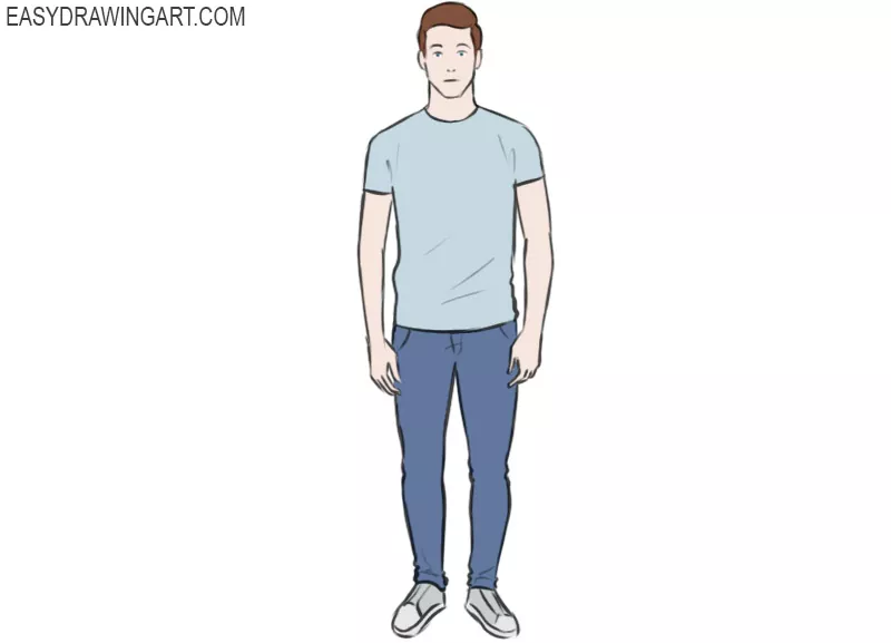 how to draw a guy