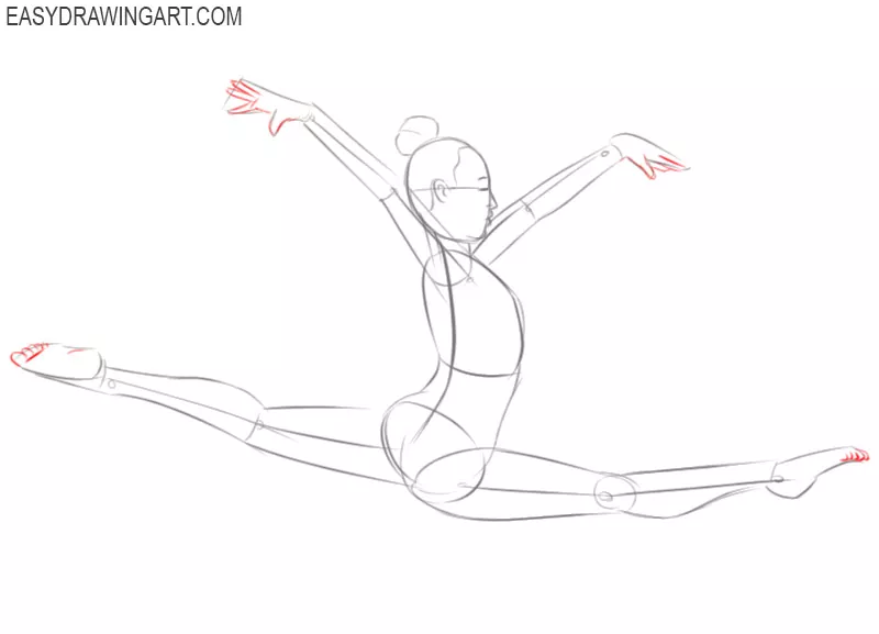 how to draw a gymnast for beginners