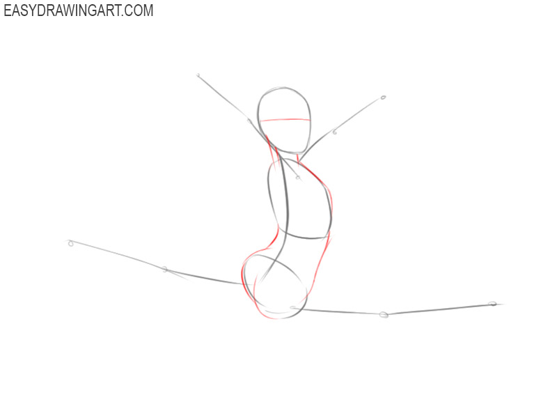 how to draw a gymnast on floor