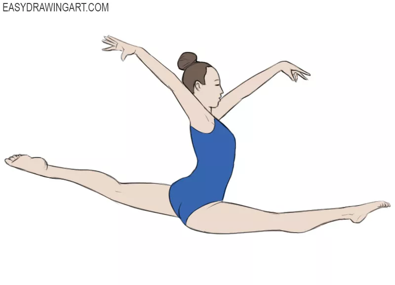 how to draw a gymnast
