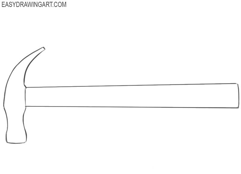 how to easily draw a hammer