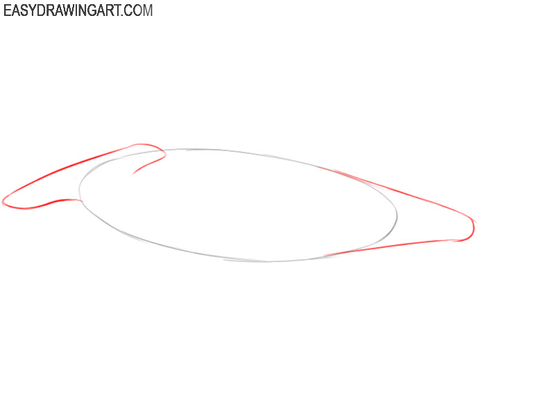 how to draw a hammerhead shark step by step