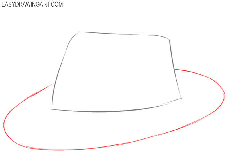 how to draw a hat step by step