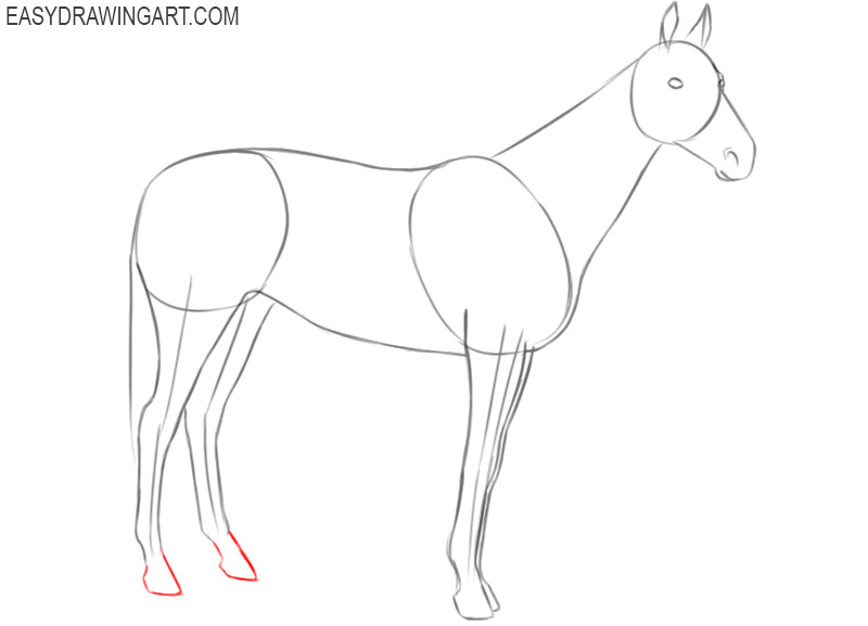 how to draw a horse drawing