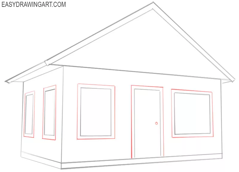Digital illustration of a simple house sketch design Stock Photo - Alamy-saigonsouth.com.vn
