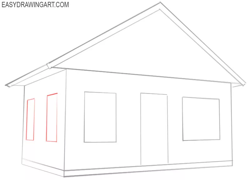 how to draw a house drawing