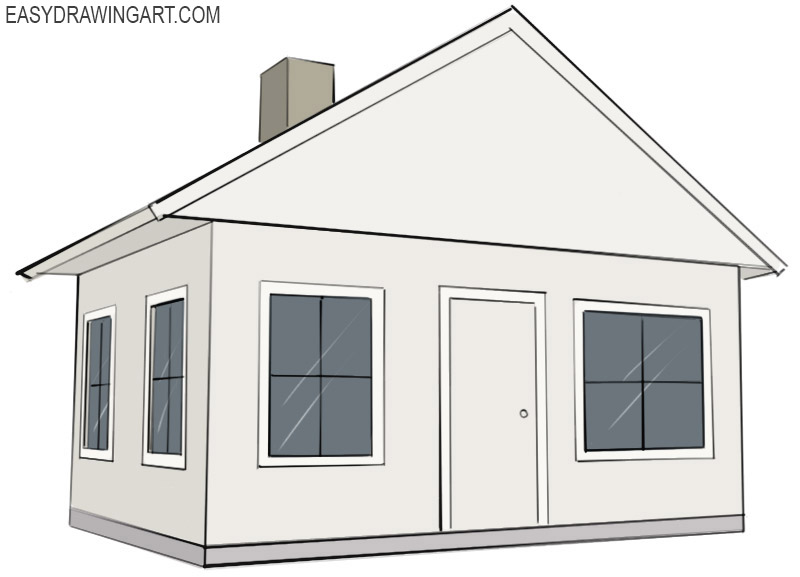 how to draw a house