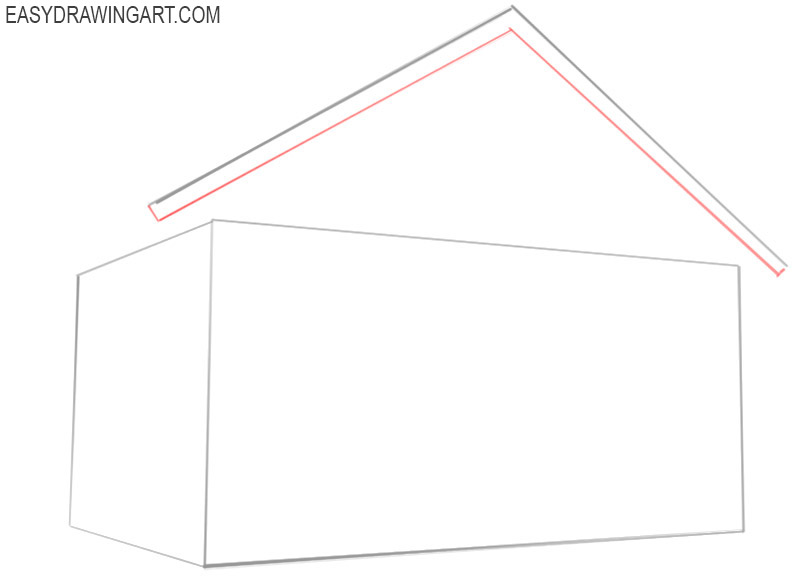 how to draw a house step by step