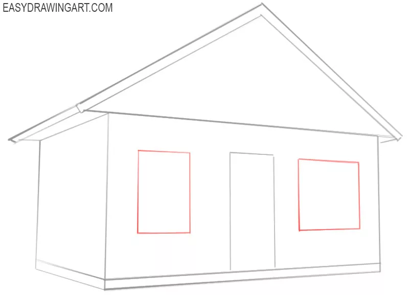how to draw a house step by step with pictures