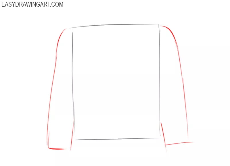 how to draw a jacket step by step