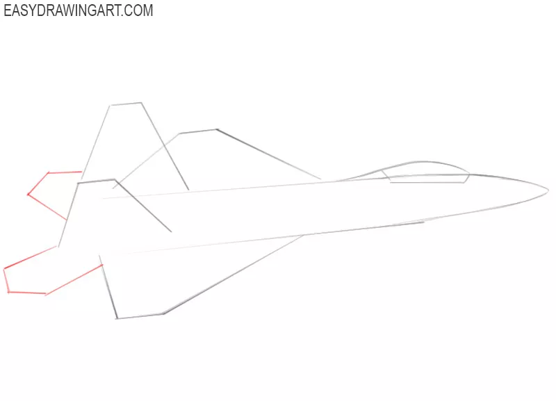 how to draw a jet for beginners