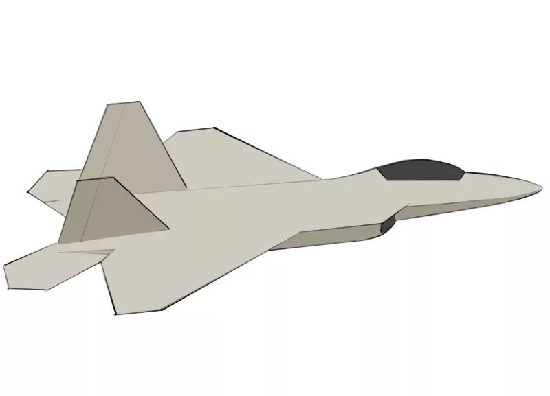 how to draw a jet