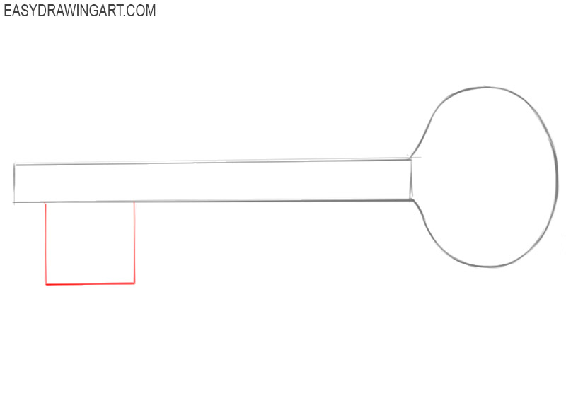 how to draw a door key