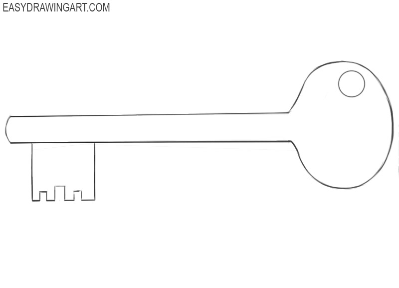 how to draw a realistic key