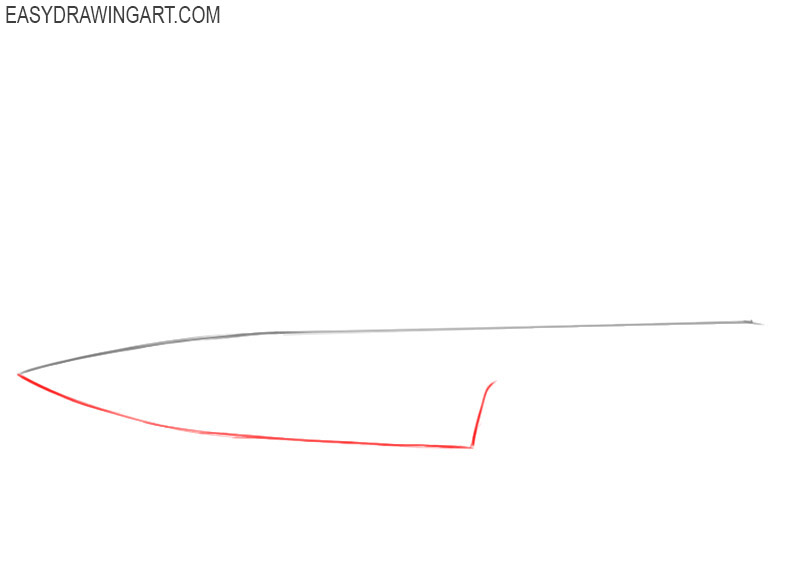 how to draw a knife easy step by step 