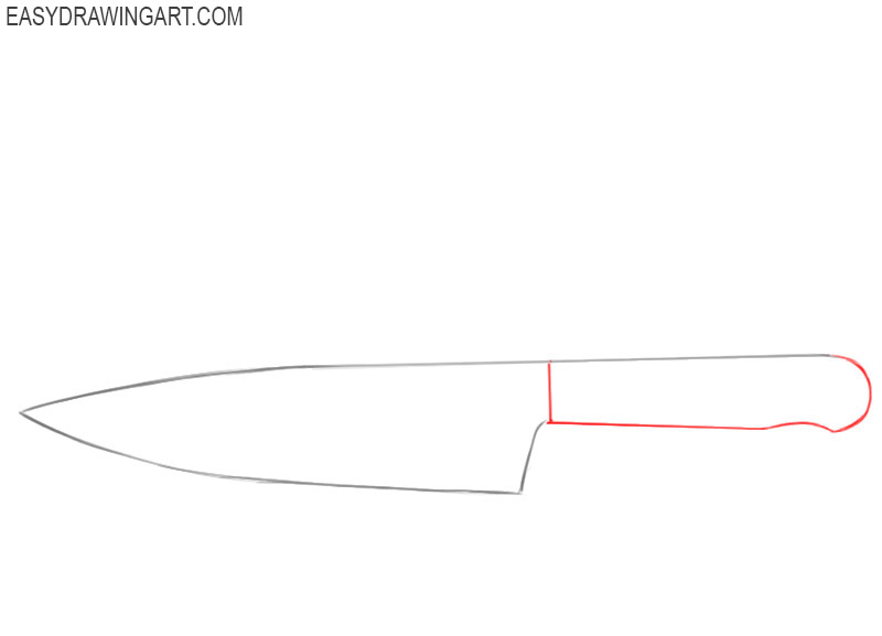 how to draw a knife cartoon 