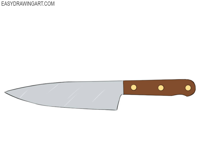 how to draw a knife