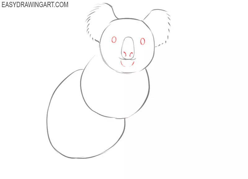 how to draw a koala bear easy