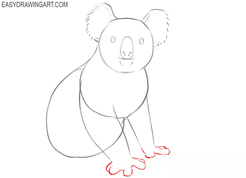 how to draw a koala bear