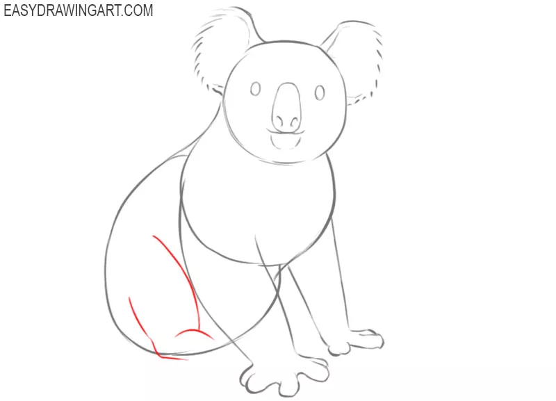 how to draw a koala cute